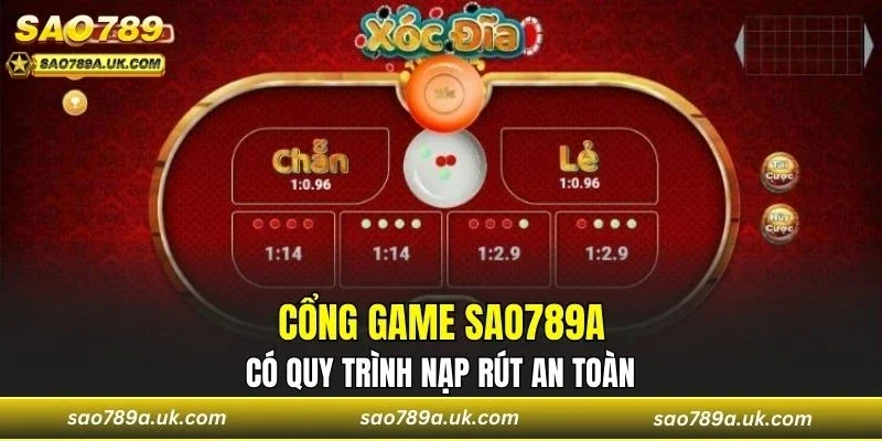 Cổng game có quy trình nạp rút bảo mật cao