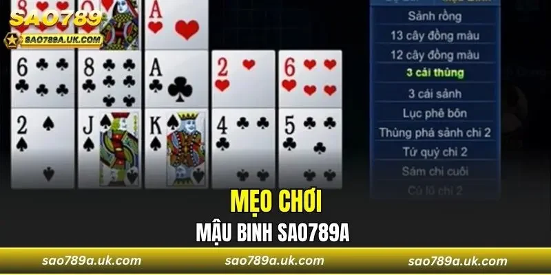Mẹo chơi Mậu Binh Sao789a giúp nâng cao chiến thắng