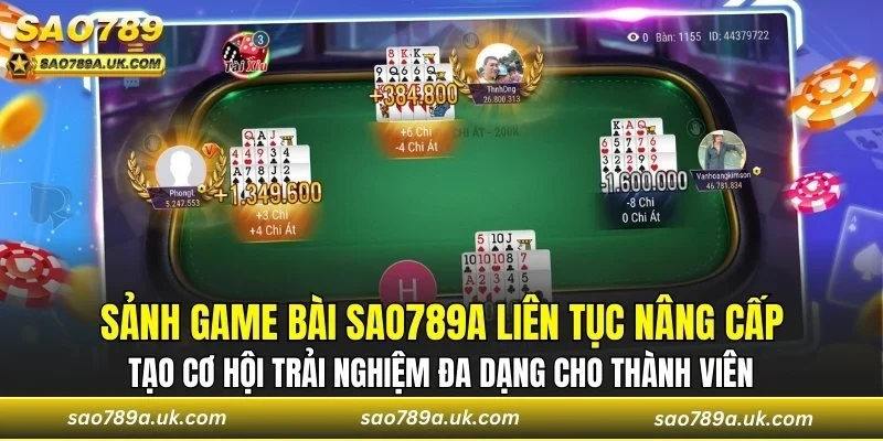 Sảnh liên tục nâng cấp trò chơi